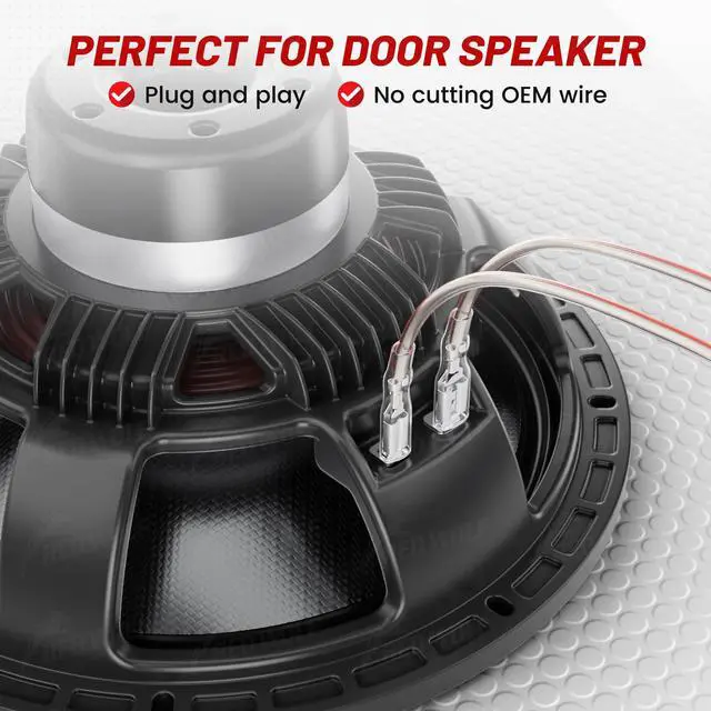 Alt view image 5 of 7 - Car Door Speaker Wiring Harness Adapter Connector Plug Compatible with Nissan sentra Altima Rogue 2004-2019, Infiniti 2006-2018 Model 4PCS