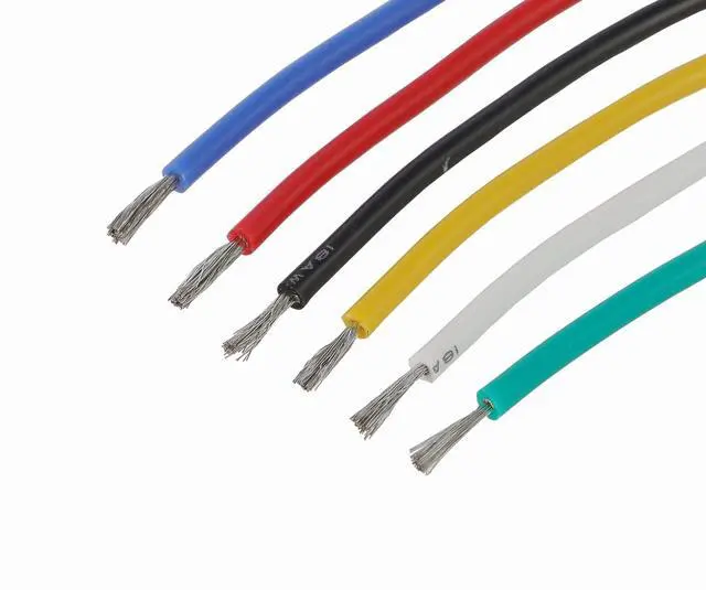 Alt view image 3 of 7 - 18 AWG Stranded Wire Spool, Silicone Rubber Insulated Tinned Copper Flexible Wire Kit for Automotive Wiring, 6 Colors, 13.2ft/4m Each