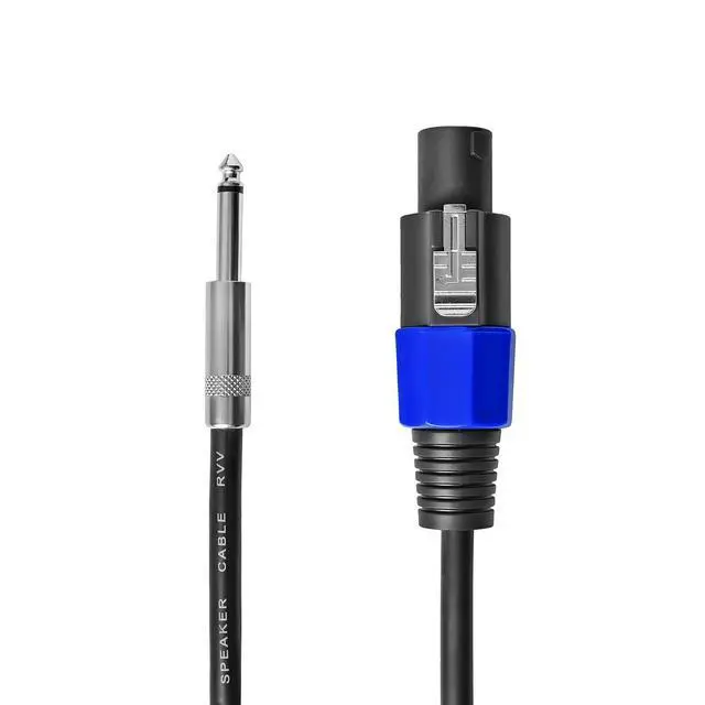 Alt view image 3 of 7 - 2Pcs 3 Feet Professional Speakon to 1/4 Speaker Cable, Pair 3 ft 12 Gauge Speakon to 1/4 Male Inch Audio Amplifier Connection Heavy Duty Cord Wire with Twist Lock