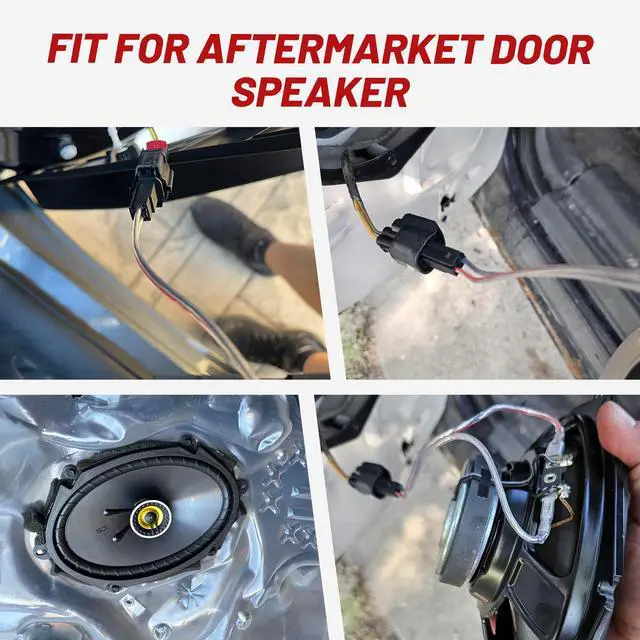 Alt view image 7 of 7 - Door Speaker Wire Harness Connector for 2023-2025 Chevy Equinox, 2020-2024 GMC Sierra 1500, 2016-2020 Buick Encore Replacement Front Rear Speakers Audio Adapter Plug, 1 Pair