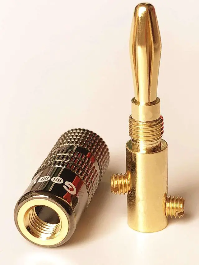 Alt view image 2 of 7 - Banana Plugs for Speaker Wire - 24K Gold Plated Banana Adapter Connector(6 Pairs/12 pcs)