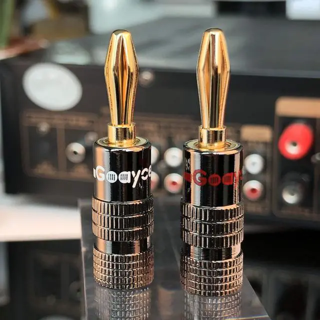 Alt view image 6 of 7 - Banana Plugs for Speaker Wire - 24K Gold Plated Banana Adapter Connector(6 Pairs/12 pcs)