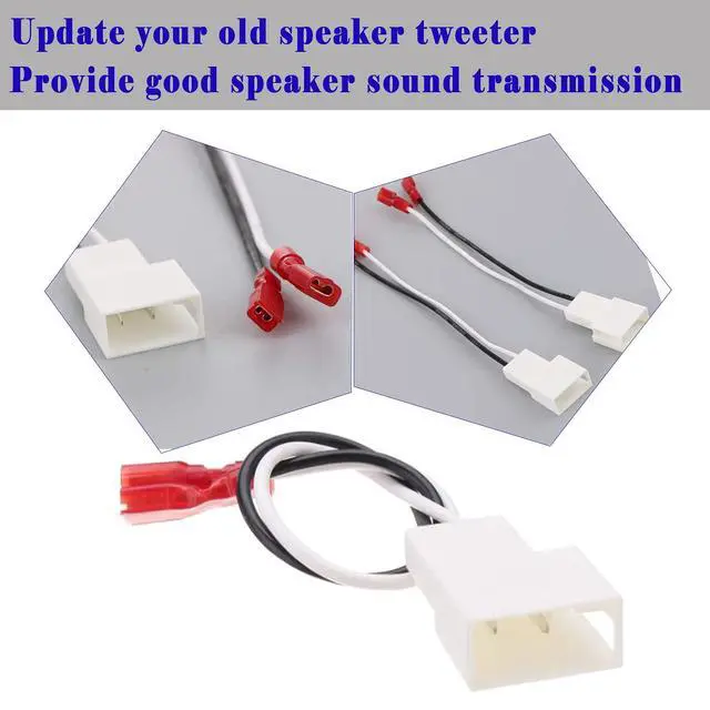 Alt view image 4 of 6 - 2 Pack 72-8104 Speaker Harness Adapter Compatible with Toyota Speaker Wire Harness Adapter Plug Compatible with Toyota Tacoma Tundra Camry Corolla 4 Runner Scion Pontiac Speaker Wiring Harness Adapter
