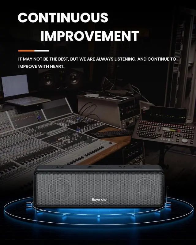 Alt view image 3 of 7 - Bluetooth Speakers, HiFi Stereo Sound with DSP, 30W IPX7 Waterproof Speaker Wireless Bluetooth-V5.0, 1000mins Playtime, Portable Speaker for Home, Outdoor, Party