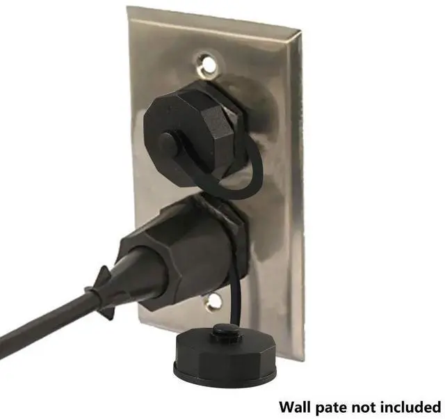 Alt view image 3 of 7 - 2PCS RJ45 Ethernet LAN Cable Connector CAT6 Shielded Industrial Panel Mount Bulkhead Feed Thru Coupler with Waterproof IP67 Dustproof Cap Outdoor Industrial Standard