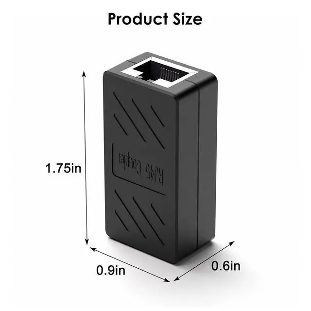 Alt view image 3 of 7 - Ethernet Cable Extender, RJ45 Coupler, Extender Connector - Ethernet Coupler for Cat8/ Cat7/ Cat6/ Cat5 Ethernet Cables (Female Black 10 Pack)