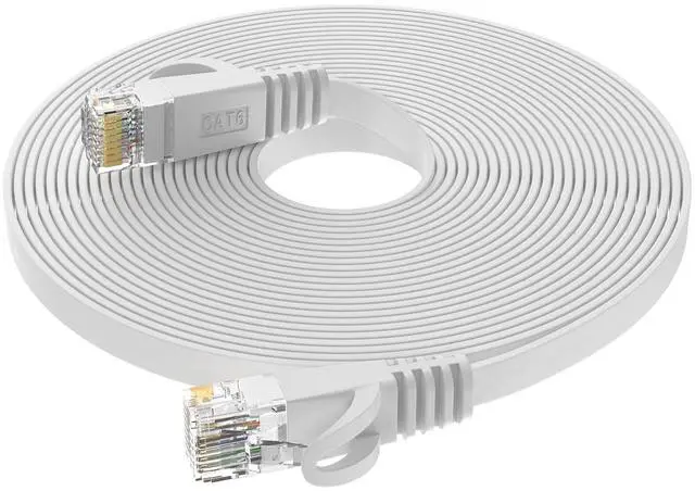 Main image of Cat6 Ethernet Cable 15ft,Heavy Duty High Speed 26AWG, 2000Mhz with Gold Plated RJ45 Connector, Weatherproof S/FTP UV Resistant for Router, Modem, PC, Gaming, PS5, Xbox-White
