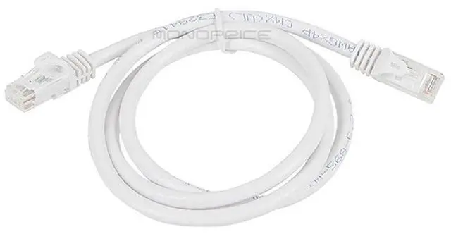 Alt view image 4 of 6 - Cat6 Ethernet Patch Cable - Snagless RJ45, 24AWG Stranded Pure Bare Copper Wire, 550Mhz, UTP, 3 Feet, White - Flexboot Series