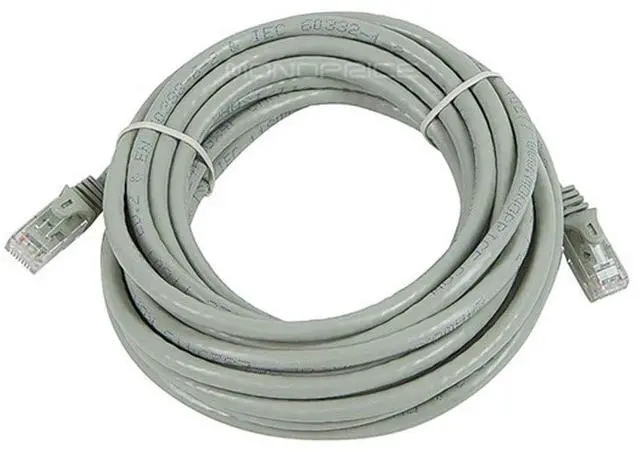 Alt view image 2 of 2 - 109786 Flexboot Cat6 Ethernet Patch Cable - Network Internet Cord - RJ45, Stranded, 550Mhz, UTP, Pure Bare Copper Wire, 24AWG, 20ft, Gray