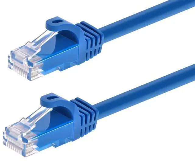 Main image of Cat6 Ethernet Patch Cable - Snagless RJ45, 24AWG Stranded Pure Bare Copper Wire, 550Mhz, UTP, 7 Feet, Blue - Flexboot Series (1 Pack)