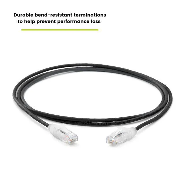 Alt view image 5 of 7 - Cat6 Component Rated Patch Cable, Unshielded (U/UTP), 5ft, Black, 28AWG Stranded Pure Copper, Snagless 10G High-Speed Ethernet Cable, PoE++ 4PPoE 100W, UL Listed, RoHS-3, 1 Pack