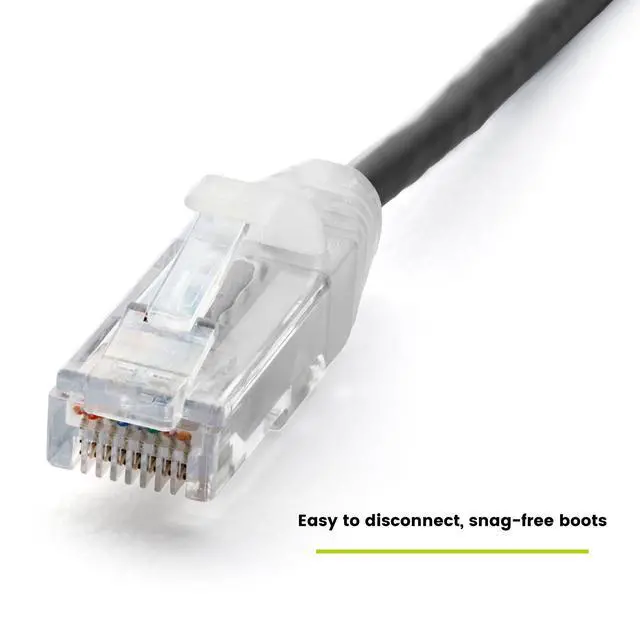 Alt view image 6 of 7 - Cat6 Component Rated Patch Cable, Unshielded (U/UTP), 5ft, Black, 28AWG Stranded Pure Copper, Snagless 10G High-Speed Ethernet Cable, PoE++ 4PPoE 100W, UL Listed, RoHS-3, 1 Pack