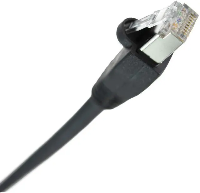 Main image of Cat6 Ethernet Cable Shielded 25 FT Black Plated RJ45 Connector Internet LAN Wire Cable Cord for PS5 PS4 Modem Router PC Mac Laptop Xbox 360 Patch Panel Faster Than Cat5 Cat5e (345-S6-025BK)