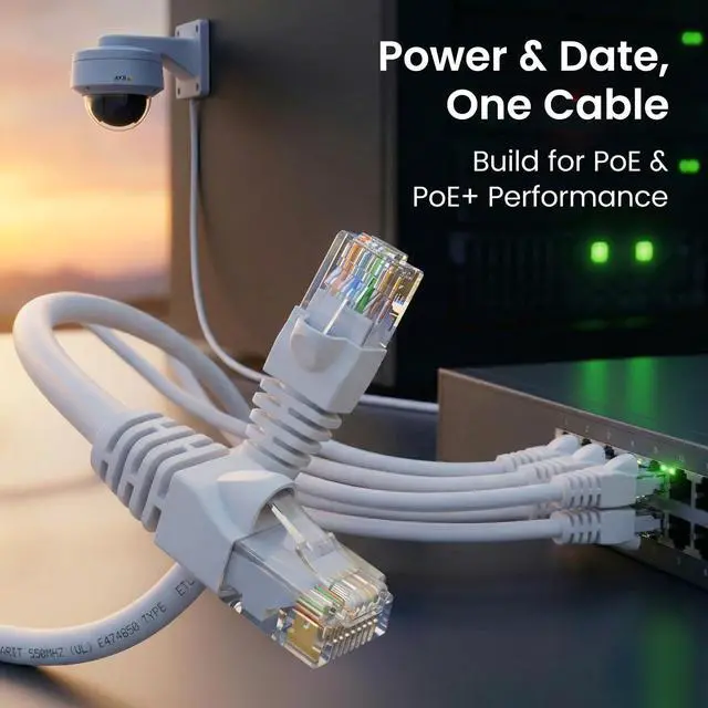 Alt view image 7 of 7 - GEARit Cat6 Patch Cables Cat 6 Ethernet Cable 3 ft 10-Pack White | Ethernet Patch Cable, 10Gbps 550MHz 24AWG Pure Copper, Snagless, Gold Plated RJ45 for Router, Server, Router, PC