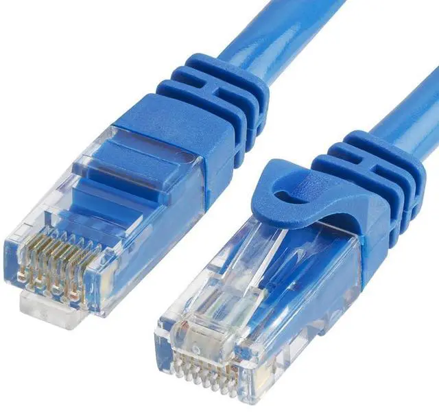 Main image of Cat 6 Ethernet Cable 7 ft, Cat6 Patch Cables 10Gbps LAN Cable, 550MHz Network Cable, RJ45 Connectors, Compatible with Gaming Computer, Laptop, Modem, Router, HDTV, Gaming Console - Blue