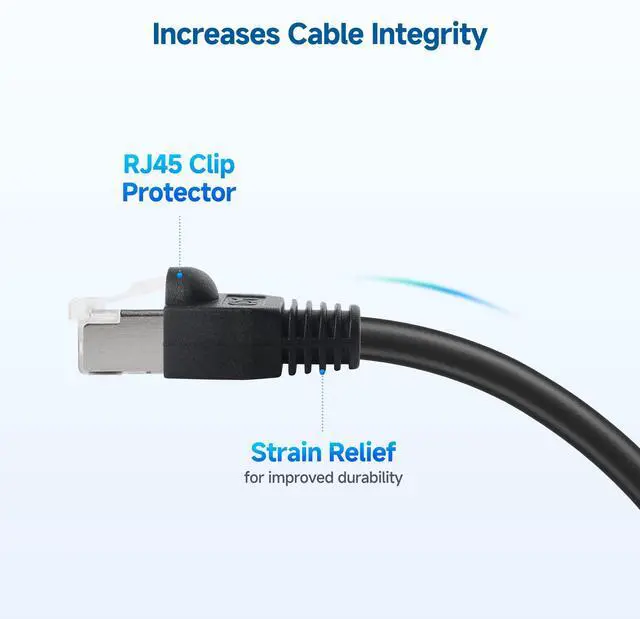 Alt view image 5 of 7 - 100-Pack Cat6 / Cat5e RJ45 Strain Relief Boots, RJ45 Boot, Cat 6 Ethernet Boots, Multicolored, Fits 6.5mm (0.25in) Ethernet Cables