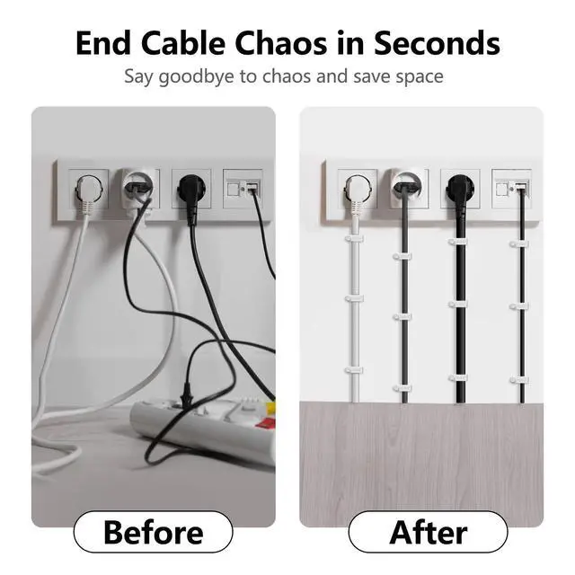 Alt view image 6 of 7 - 100Pcs 7.5mm Cable Clips with Nails, Custom Fit for Jadaol Cat6 Flat Ethernet Cable, Wall Wire Tacks for RJ45 LAN, Coax, Speaker, and Network Cables