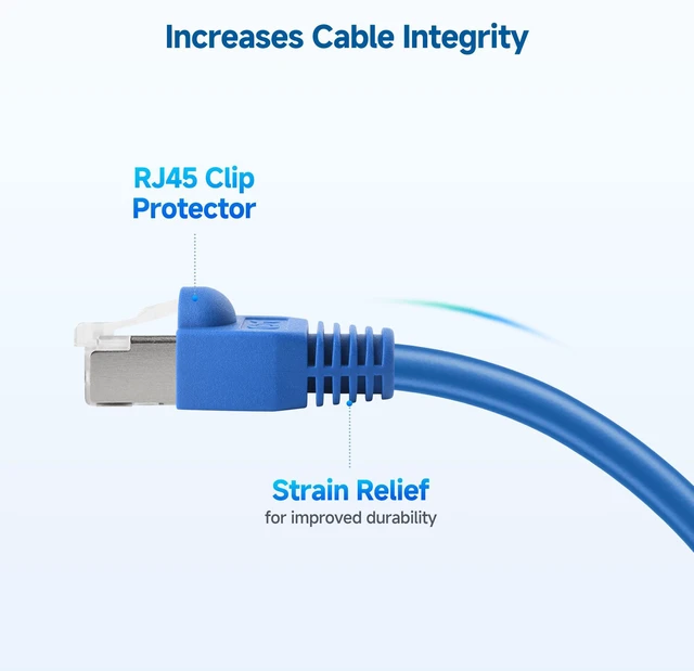 Alt view image 5 of 6 - 200-Pack Cat6/Cat5e RJ45 Strain Relief Boots, Blue Suitable for 6.5mm (0.25in) Ethernet Cables, RJ45 Boot, Cat 6 Boot