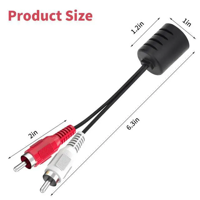 Alt view image 6 of 6 - Audio Balun, 2 Pack Stereo RCA to Stereo RCA Audio Extender Over Cat5 / Cat6 2 RCA to RJ45 Stereo Cable