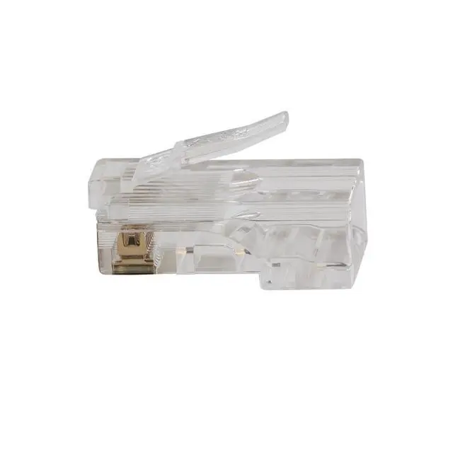 Alt view image 4 of 7 - Klein Tools VDV826-729 Pass-Thru Modular Data Plugs, RJ45-CAT6, 10-Pack, Gold Plated, Power Over Ethernet-FCC-RoHS Compliant, For Solid or Stranded Cable