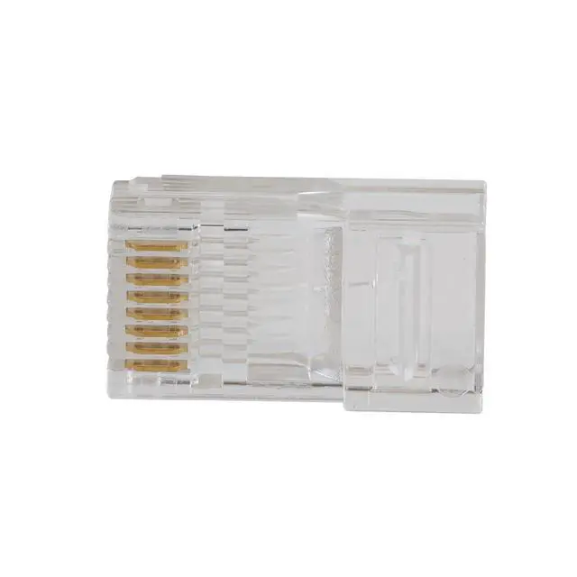 Alt view image 5 of 7 - Klein Tools VDV826-729 Pass-Thru Modular Data Plugs, RJ45-CAT6, 10-Pack, Gold Plated, Power Over Ethernet-FCC-RoHS Compliant, For Solid or Stranded Cable