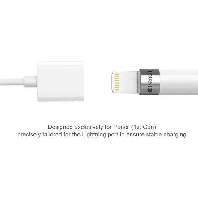 Alt view image 3 of 5 - (2 Pack 3.3Ft) Designed for Pencil 1st Gen! iPencil Charging Adapter 20 Mins Full Charge for iPhone 1 Pen Gen, No Need to Transfer, Plug and Charge, let the Creation uninterrupted!