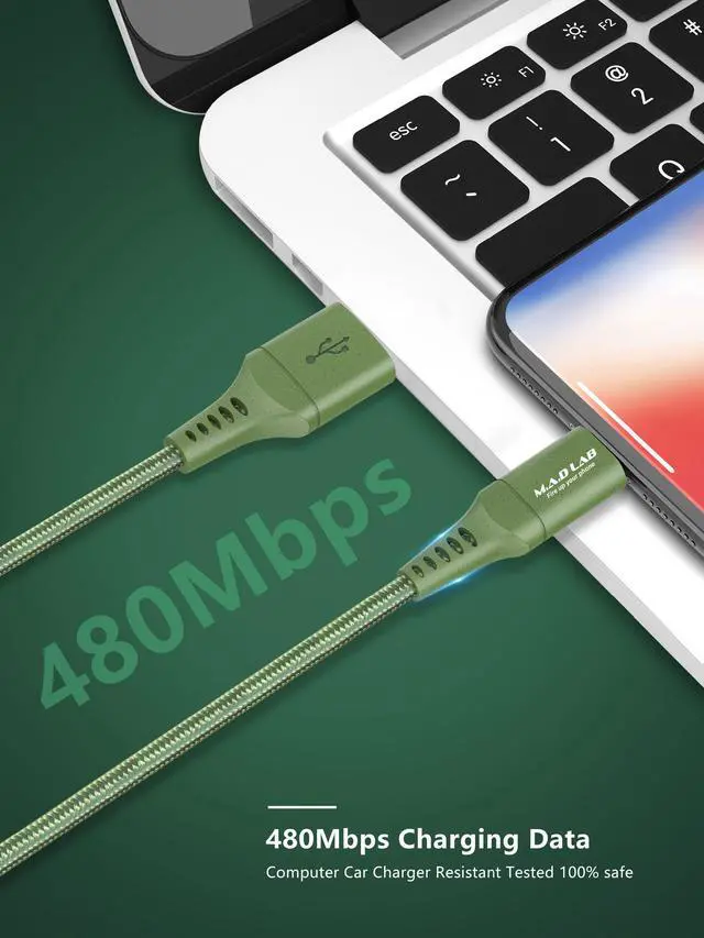 Alt view image 6 of 7 - USB to USB C Cable; 3;3 Ft Nylon Braided; 3A Charging; 480 Mbps Data Transfer; 10000+ Bend Tested; USB C Cable Compatible with iPhone 17; iPhone 16; iPhone 15; Android and More
