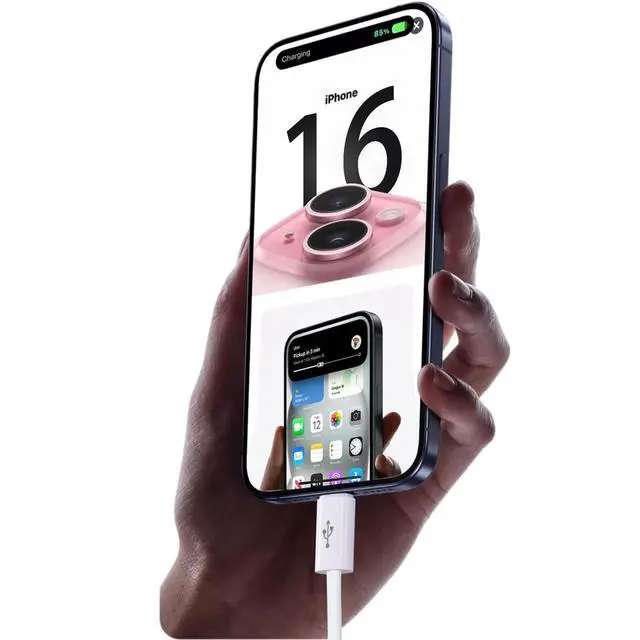 Alt view image 2 of 7 - 6ft iPhone 17/17E/16E/16/15 Charger, 20W USB C Fast Charger Cord for iPhone 17Air,15 16 17 Pro Max,15/16 Plus, USB c to USB c Woven Cable for AirPods 4,AirPods Pro 2nd/3rd Gen, Max 2 Charging Block