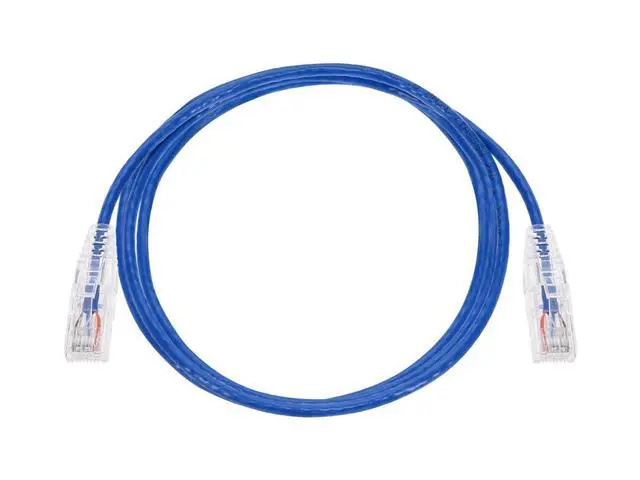 Alt view image 4 of 6 - Cat6 5ft Blue Component Level Patch Cable UTP 28AWG 550MHz Pure Bare Copper Snagless RJ45 SlimRun Series Ethernet Cable