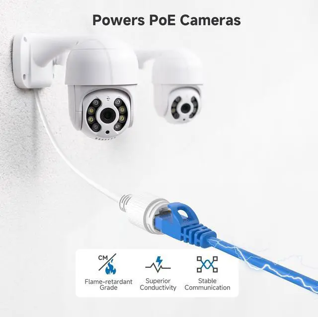 Alt view image 7 of 7 - 10Gbps 5-Pack Snagless Short Cat 6 Ethernet Cable - 3ft, Slim Profile Cat 6 Cable, Cat6 Cord, Thin Ethernet Cord, Blue