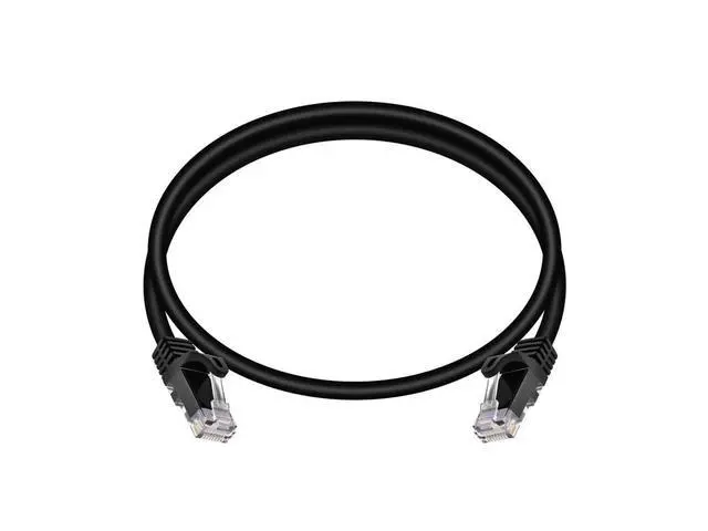 Alt view image 4 of 6 - Cat6 Ethernet Patch Cable - RJ45, Stranded, 550Mhz, UTP, Pure Bare Copper Wire, 24AWG, 2 Feet, Black - Flexboot Series