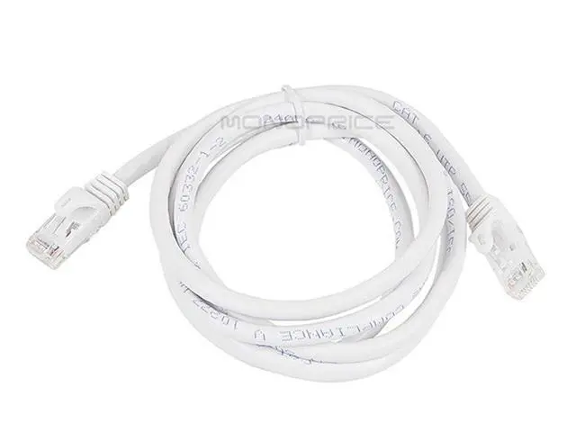 Alt view image 4 of 6 - Cat6 Ethernet Patch Cable - RJ45, Stranded, 550Mhz, UTP, Pure Bare Copper Wire, 24AWG, 5 Feet, White - Flexboot Series
