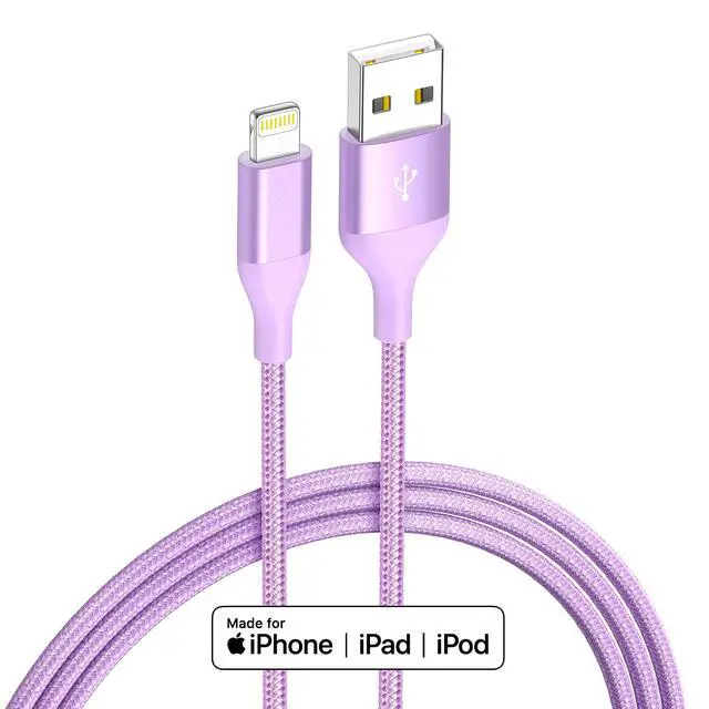Alt view image 4 of 7 - iPhone Charger 4Pack 6 FT Apple MFi Certified Lightning Cable Fast Charging iPhone Charger Cord Colorful Nylon Braided for iPhone 14 13 12 11 Pro Max XR XS X 8 7 6 Plus SE iPad and More