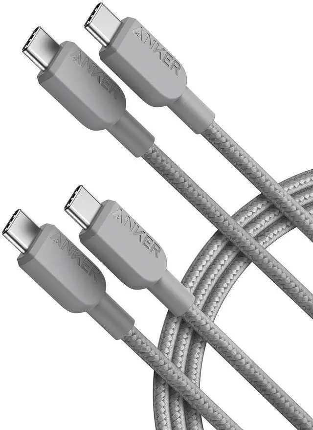 Main image of USB C to USB C Cable,Type C Fast Charging Cord (6FT,2Pack) for iPhone 17/16 Series,iPad Air 4,MacBook Pro 2022 and More (Grey)