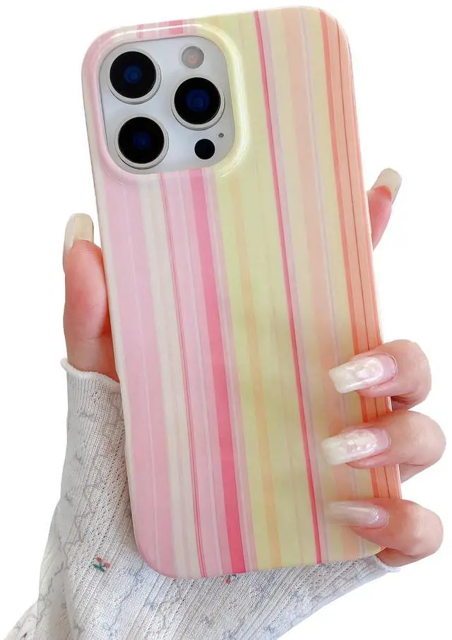 Main image of Colorful Stripe Pattern Phone Protective Case,for iPhone 15 Pro(6.1)