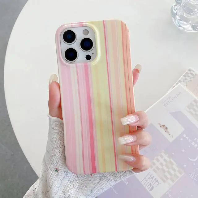 Alt view image 3 of 7 - Colorful Stripe Pattern Phone Protective Case,for iPhone 15 Pro(6.1)