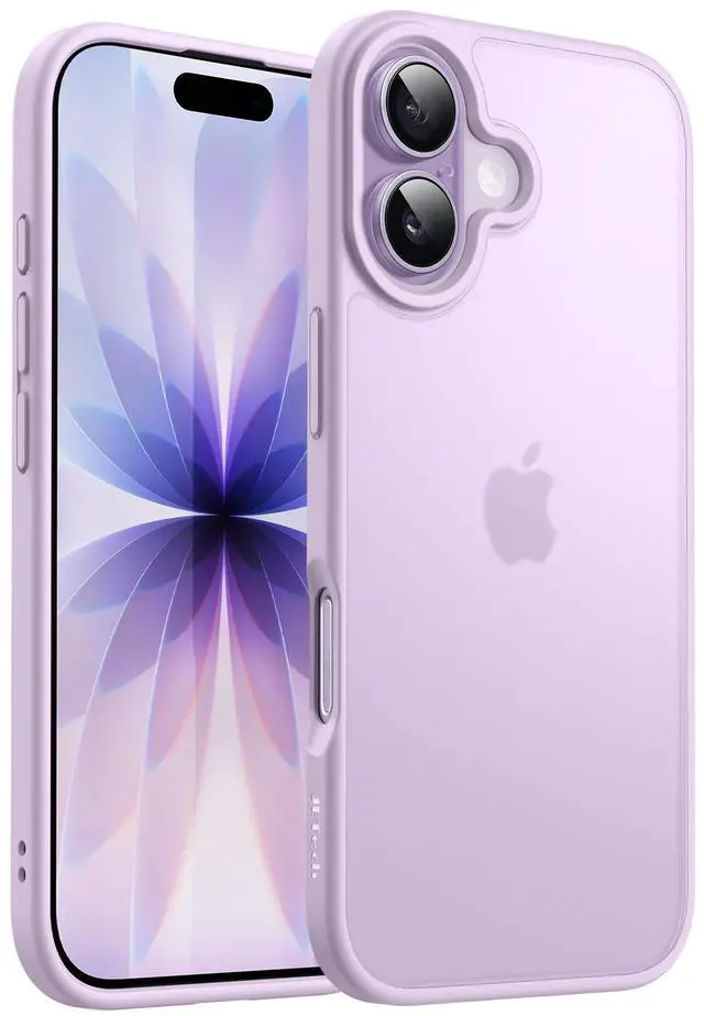 Main image of Matte Case for iPhone 17 6.3-Inch, Shockproof Military Grade Drop Protection, Frosted Translucent Back Minimalist Phone Cover, Anti-Fingerprint (Lavender)