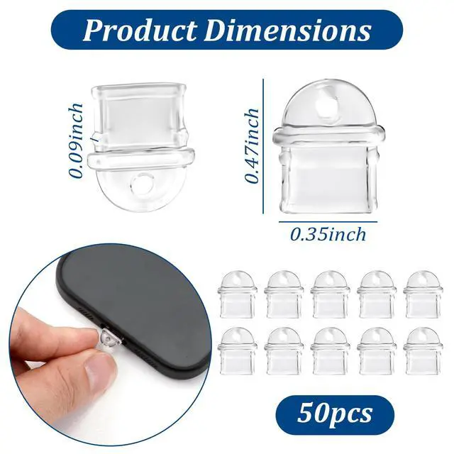 Alt view image 2 of 7 - 50PCS White Anti Dust Silicone Type C Charging Port, Universal Anti Dust Plug Set, Clear Dust Plug Cover & Portable Charging Port Protector for Phones, Laptops & Tablets