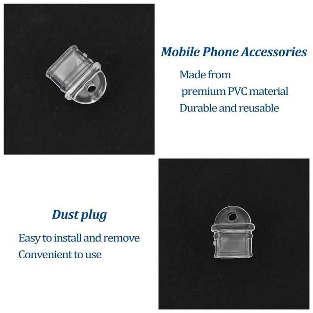 Alt view image 6 of 7 - 50PCS White Anti Dust Silicone Type C Charging Port, Universal Anti Dust Plug Set, Clear Dust Plug Cover & Portable Charging Port Protector for Phones, Laptops & Tablets