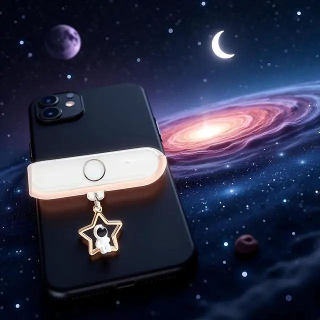 Alt view image 2 of 7 - Star Dust Plug Charm Cute Astronaut Earphone Jack Stopper Cap Pendant Anti Dust Plug Kawaii USB Plug Cell Phone Anti-Dust Plugs for iPhone Charge Port Maintenance, Upkeep andRepairs