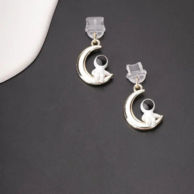 Alt view image 7 of 7 - Dust Plug Charm Cute Astronaut Earphone Jack Stopper Cap Pendant Anti Dust Plug Kawaii Type-C USB Plug Cell Phone Anti-Dust Plugs for iPhone Charge Port (Type-C Moon)