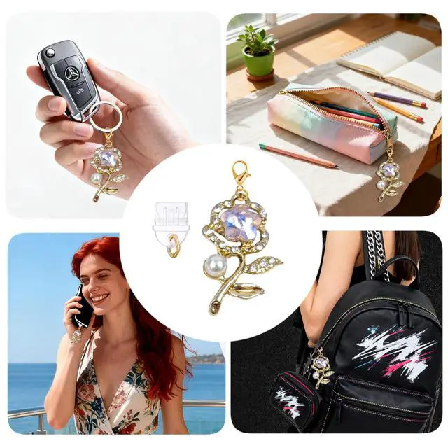 Alt view image 4 of 5 - 6 Pcs Cute Dust Plug Charms for Phone & Kindle, Type-C Charging Port Accessories with Butterfly, Star, Moon and Flower Designs, Anti-Dust Decorative Set (Style G)