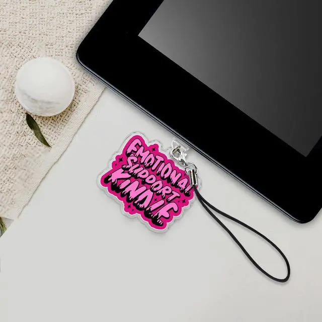 Alt view image 2 of 6 - Emotional Support Kind*e Charms for E-Readers, Dust Plug Charm 1.5 Inches Bookworm Life, Book Lover, Reading Lover Lightning/Type C Acrylic Material Charms for Phone Accessories for E-Reader Gifts