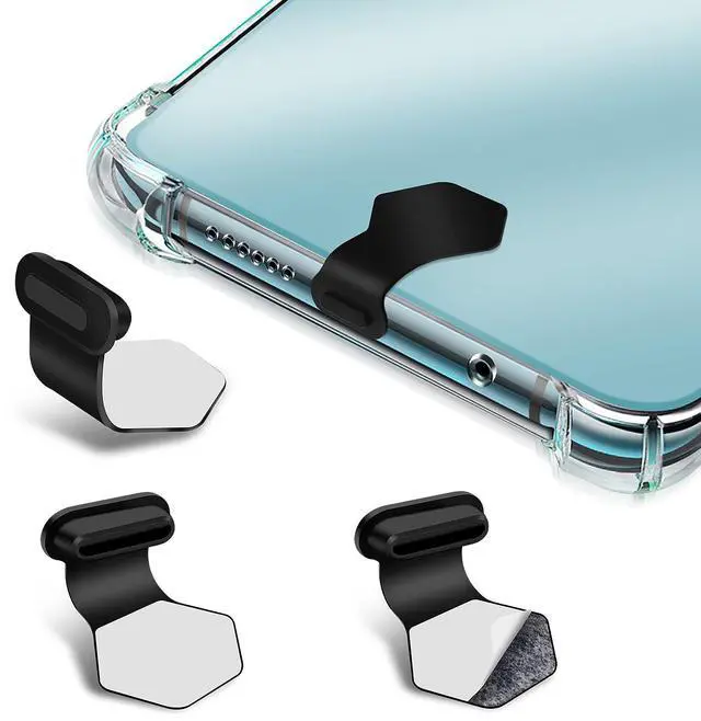 Main image of 3Packs Dust Plug, for Phone USB Type C Port Silicone Dust Cover Cap, Protect Charging Port from Dust and Moist (Five-Sided)