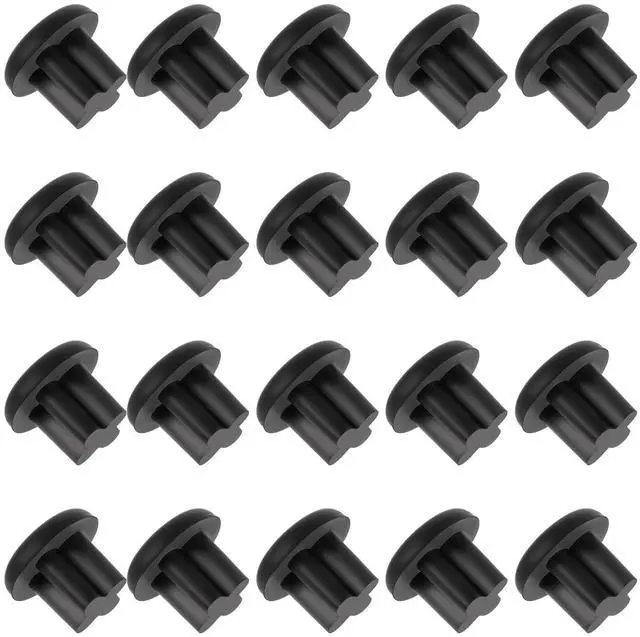 Main image of 20PCS Rubber Dust Plugs Caps 3.5mm Anti-Dust Headphone Jack Dust Plugs Cover for Mobile Phone Laptop Desktop Computer Earphone (Black)