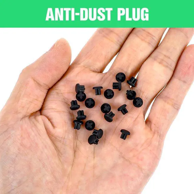 Alt view image 4 of 7 - 20PCS Rubber Dust Plugs Caps 3.5mm Anti-Dust Headphone Jack Dust Plugs Cover for Mobile Phone Laptop Desktop Computer Earphone (Black)