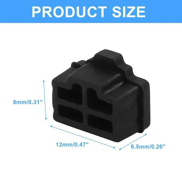 Alt view image 2 of 5 - 24 PCS RJ45 Dust Covers - Silicone Ethernet Hub Port RJ45 Plugs Protector Stopper Caps - Port Protector for Hub, TV, Computer - Black