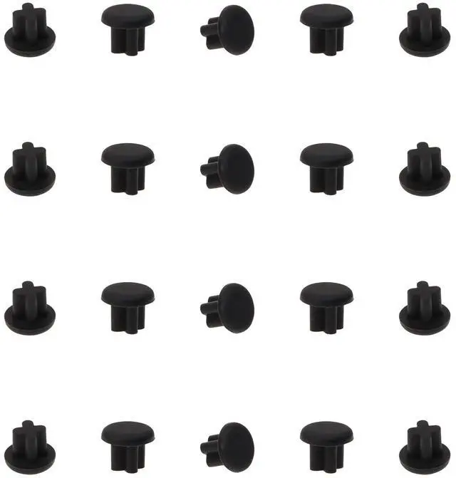 Main image of 3.5mm Rubber Dust Plugs Caps Protector Anti-Dust Headphone Jack Dust Plugs Cover for Earphone Mobile Phone Laptop Desktop Computer, 20PCS (Black)