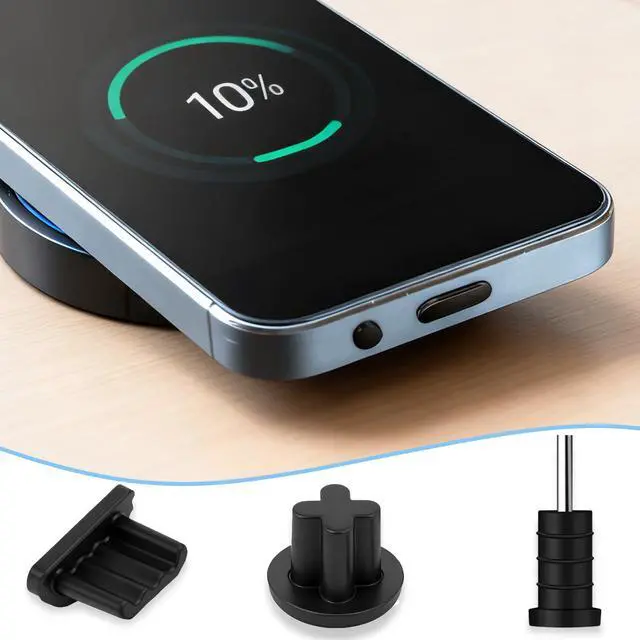 Alt view image 3 of 7 - 45 Pieces 3.5mm Rubber Dust Plugs Caps Protector, Anti-Dust Headphone Jack Dust Plugs Cover USB-C Charge Port Protector Plug Covers for Earphone Mobile Phone Laptop Desktop Computer, Black