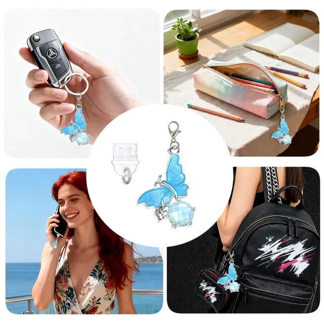 Alt view image 4 of 5 - 6 Pcs Cute Dust Plug Charms for Phone & Kindle, Type-C Charging Port Accessories with Butterfly, Star, Moon and Flower Designs, Anti-Dust Decorative Set (Style C)
